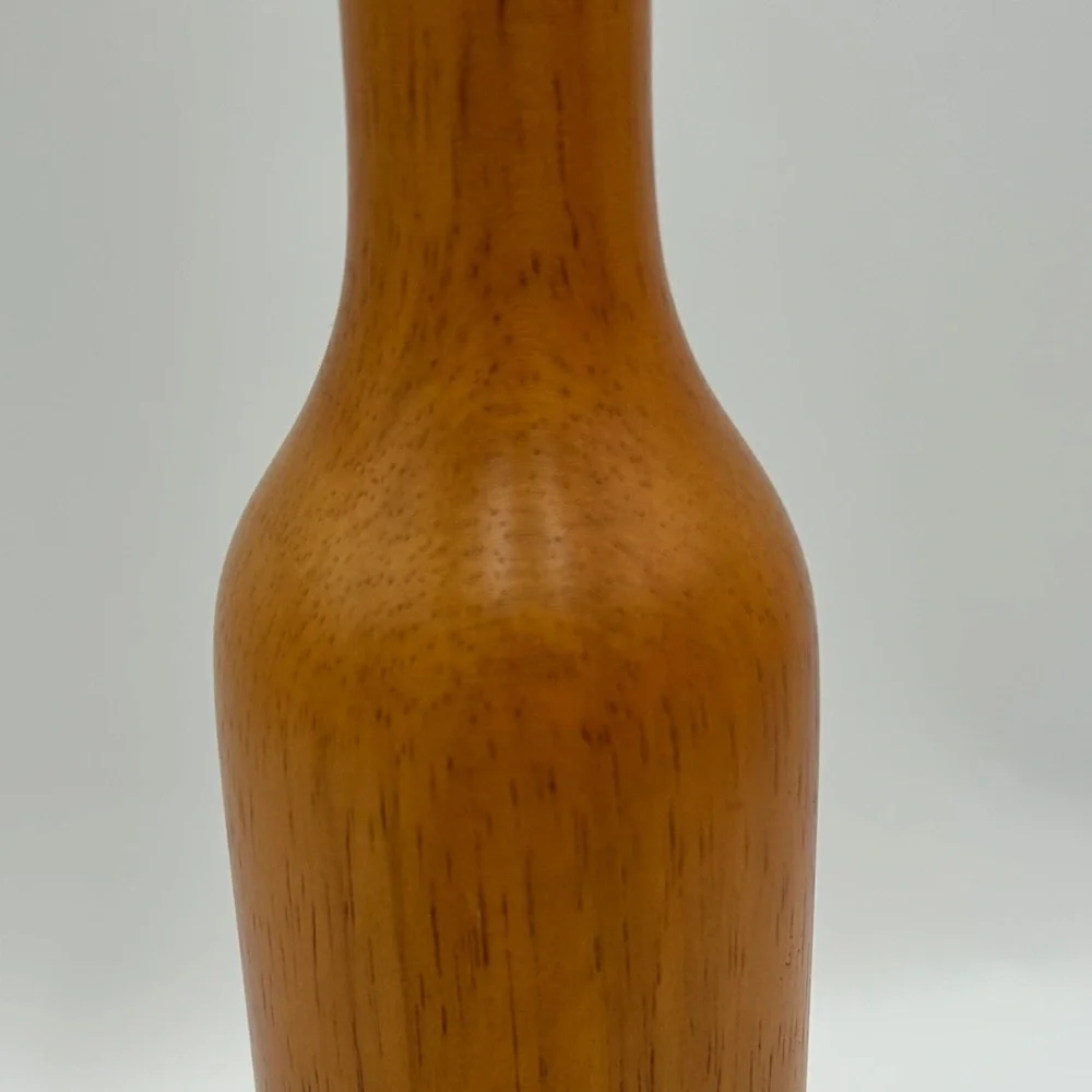 Chateau Carlson Wood Pepper Mill Grinder Vintage Brown Wine Bottle Shape 14 In
